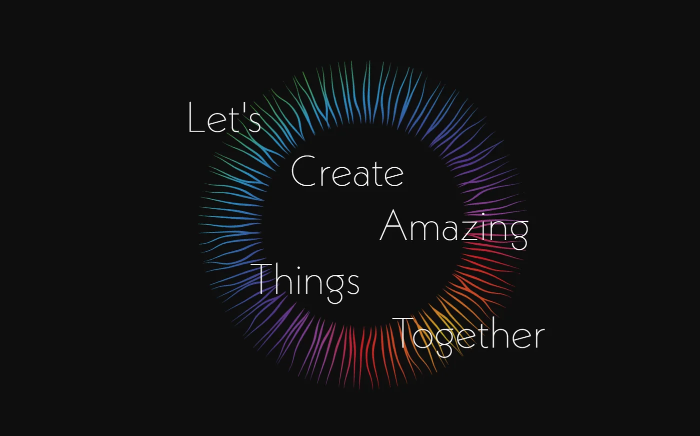 IRIS Cocreative: Let's create amazing things together, ringed by a spectrum burst